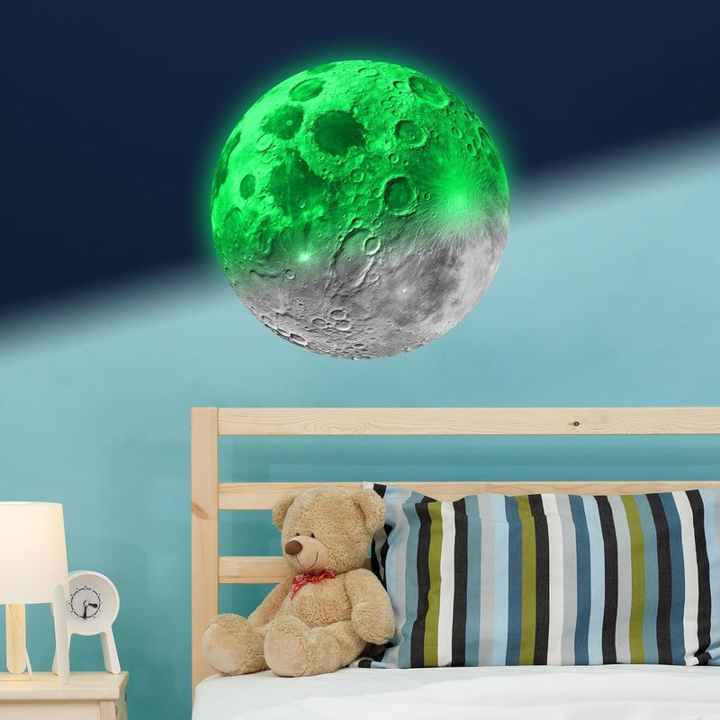 Robmoda Glow in The Dark Sun for Ceiling, Luminous Planet Wall Sticker, Kids Bedroom Wall Decal, Sticky Fluorescence Sun, Gift for Boys and Girls (Green) - Image 4